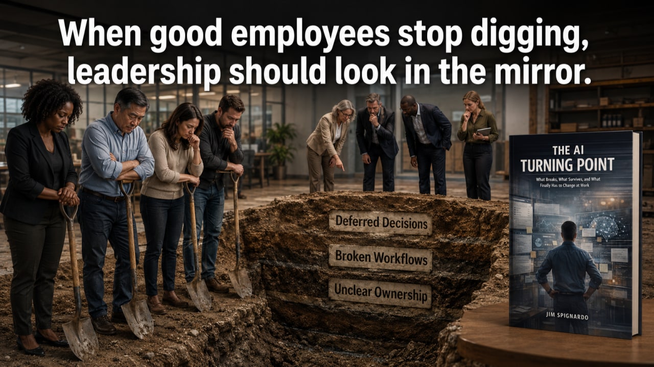 Banner for 🛑 When Good Employees Stop Digging, Leadership Should Look in the Mirror
